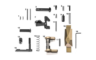 Geissele Automatics GEI05-435S Ultra Duty DDC Lower Parts Kit in Desert Tan
