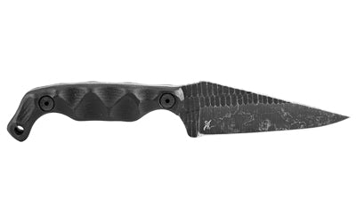STROUP Bravo5 3.5-Inch Plain Edge Fixed Blade Knife with Black Handle