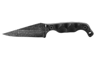 STROUP Mini 3 Acid Etched Black Tactical Knife - Compact High Carbon Steel Blade for Outdoor & Survival Use