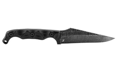 STROUP TU2 Tactical Knife with 1095 High Carbon Steel Blade and Black Handle