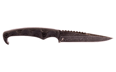 STROUP MK2 4-Inch Plain Edge Tactical Knife with Black Handle, Made in USA