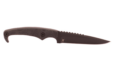 STROUP MK2 4-Inch Plain Edge Tactical Knife with Black Cerakote Finish