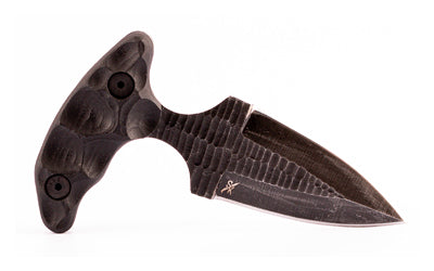 STROUP SD1 Handmade Tactical Dagger with Black 1095 Carbon Steel Blade - Compact Self-Defense Knife