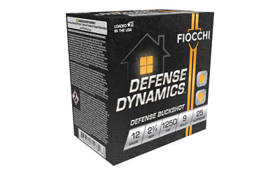 Fiocchi Ammunition Defense Dynamics 12 Gauge 1 Buckshot * Premium Home Defense Shotgun Ammo