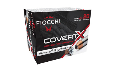 Fiocchi Ammunition Covert X 38 Special 125-Grain Hollow Point - Precision Self-Defense Ammo