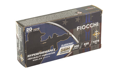 Fiocchi Ammunition Hyperformance SBR 300 Blackout 220-Grain Boat Tail - Optimized for Short-Barrel Rifles and Pistol Caliber Cartridges