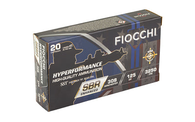 Fiocchi Ammunition Hyperformance SBR 308 Winchester 125-Grain SST - Pack of 20 Rounds