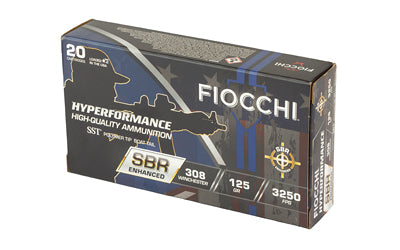 Fiocchi Ammunition Hyperformance SBR 308 Winchester 125-Grain SST - Pack of 20 Rounds