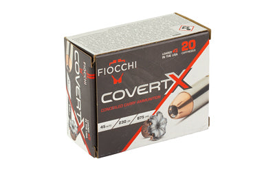 Fiocchi Ammunition Covert X 45 ACP 230-Grain Hollow Point Ammunition, 20 Rounds Per Box