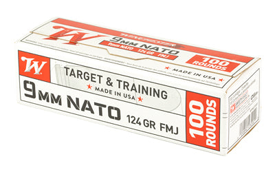 Winchester Ammunition W9NATOVPY 9mm NATO 124-Grain Full Metal Jacket Ammo (100/1000)